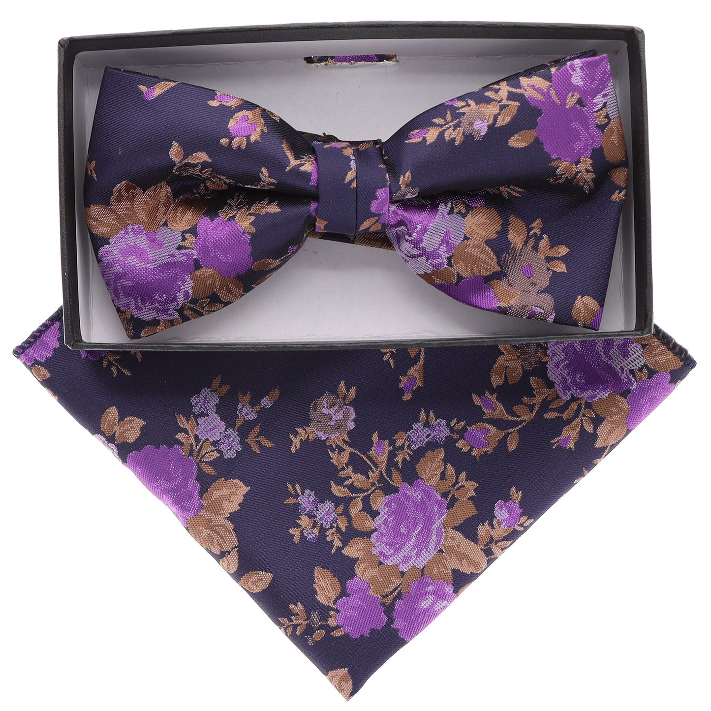 Vittorio Farina Floral Designer Bow Tie & Pocket Square