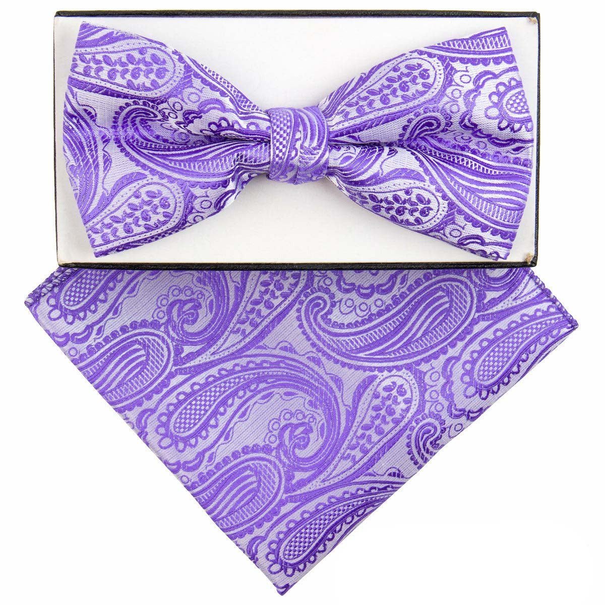 Vittorio Farina Paisley Designer Bow Tie & Pocket Square