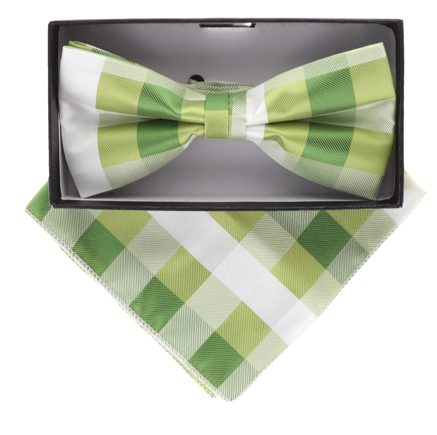 Vittorio Farina Geometric Designer Bow Tie & Pocket Square