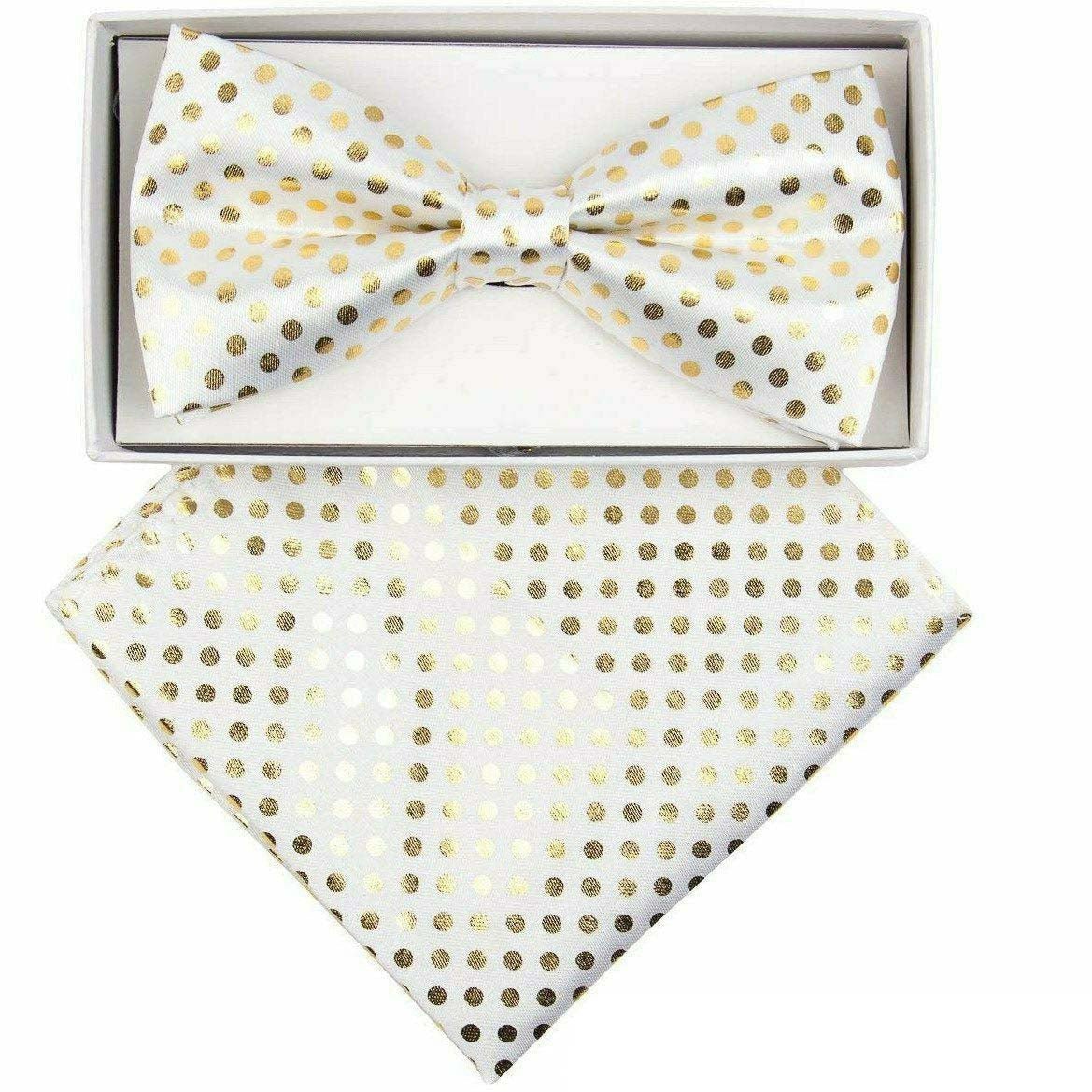 Vittorio Farina Metallic Designer Bow Tie & Pocket Square