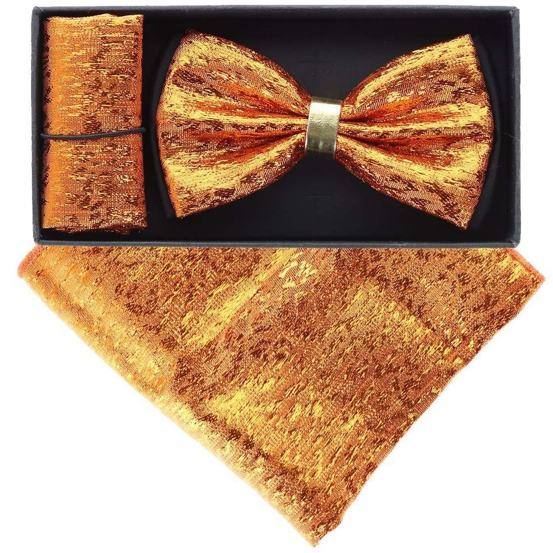 VITTORIO FARINA Rhinestone Bowtie & Pocket Square