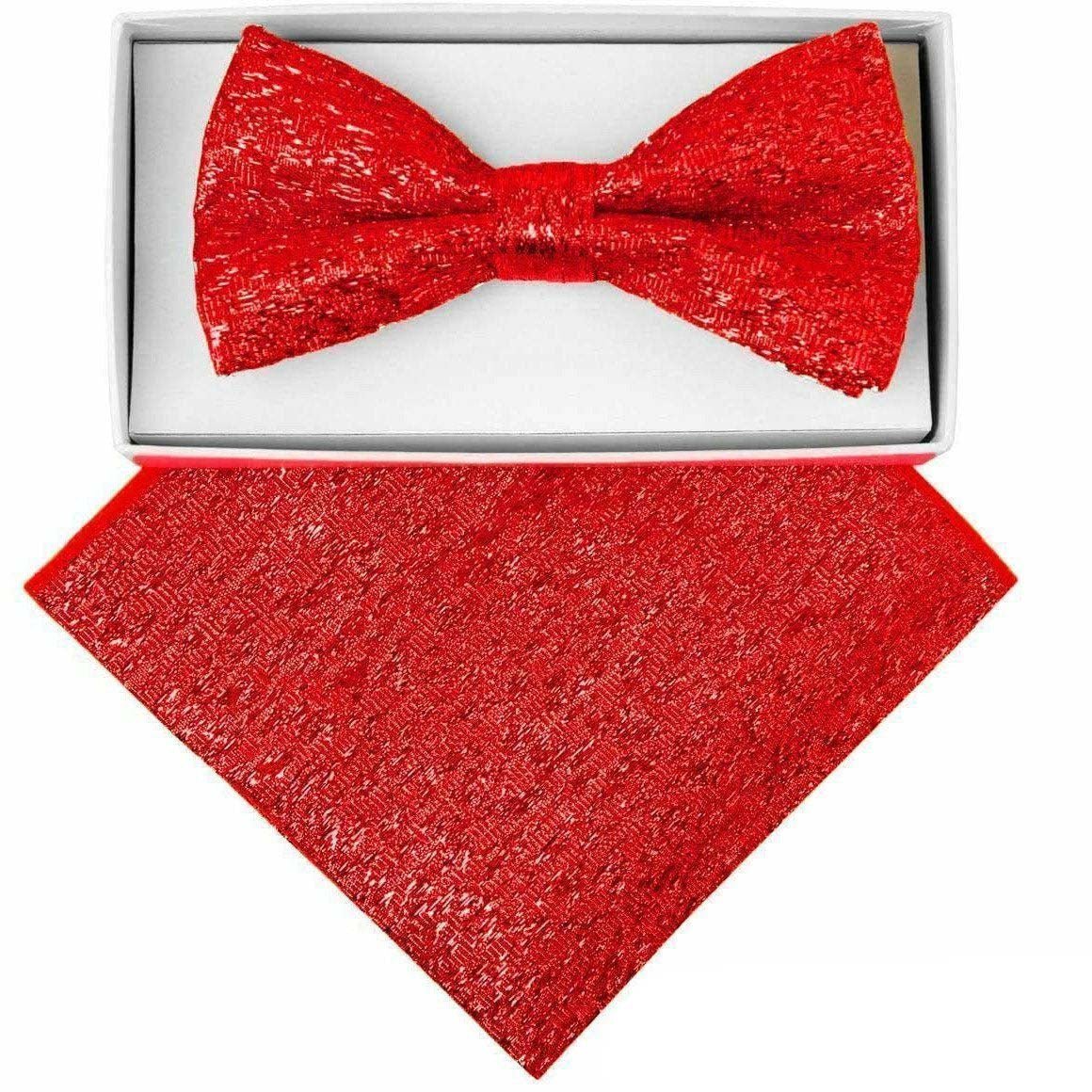 VITTORIO FARINA Rhinestone Bowtie & Pocket Square