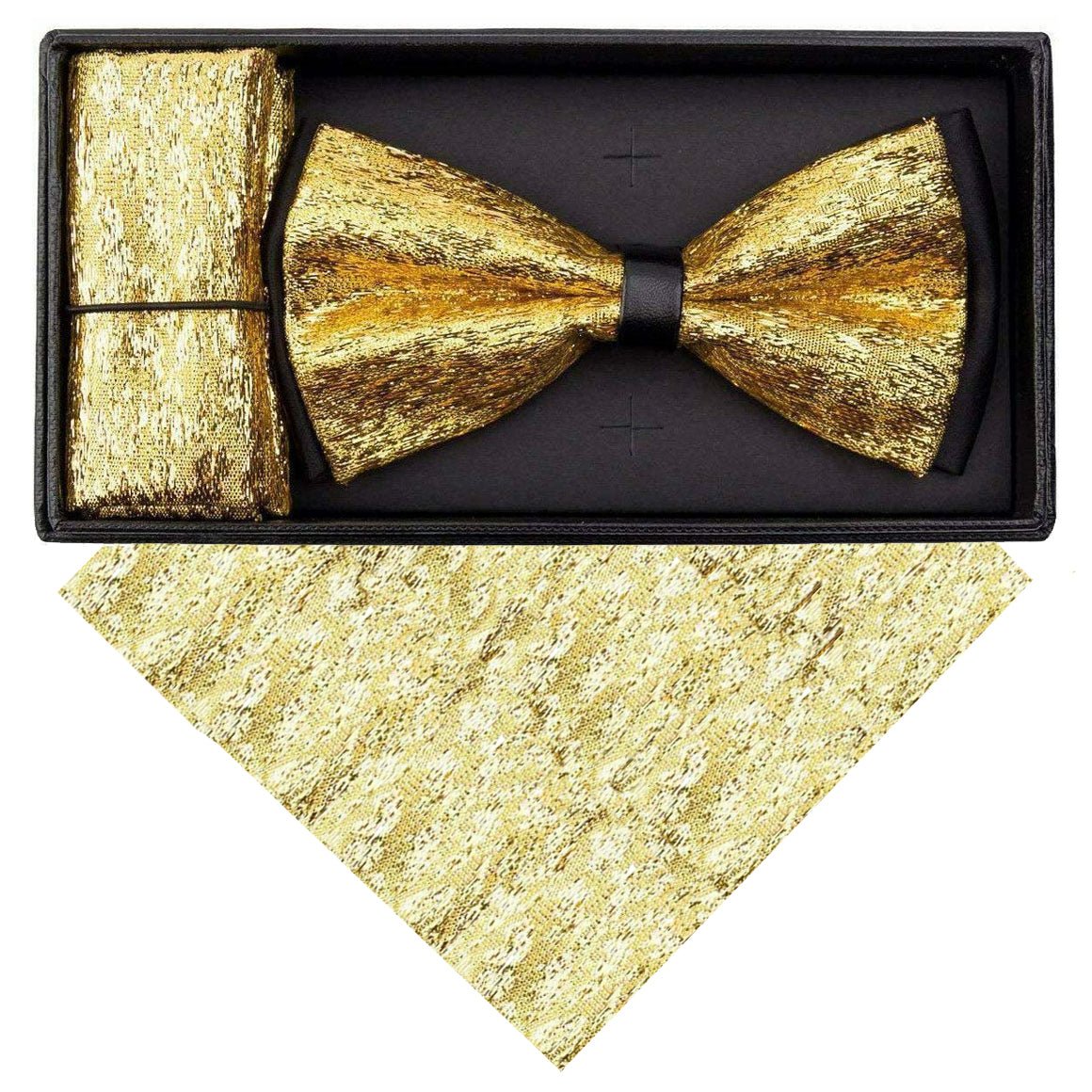 VITTORIO FARINA Rhinestone Bowtie & Pocket Square