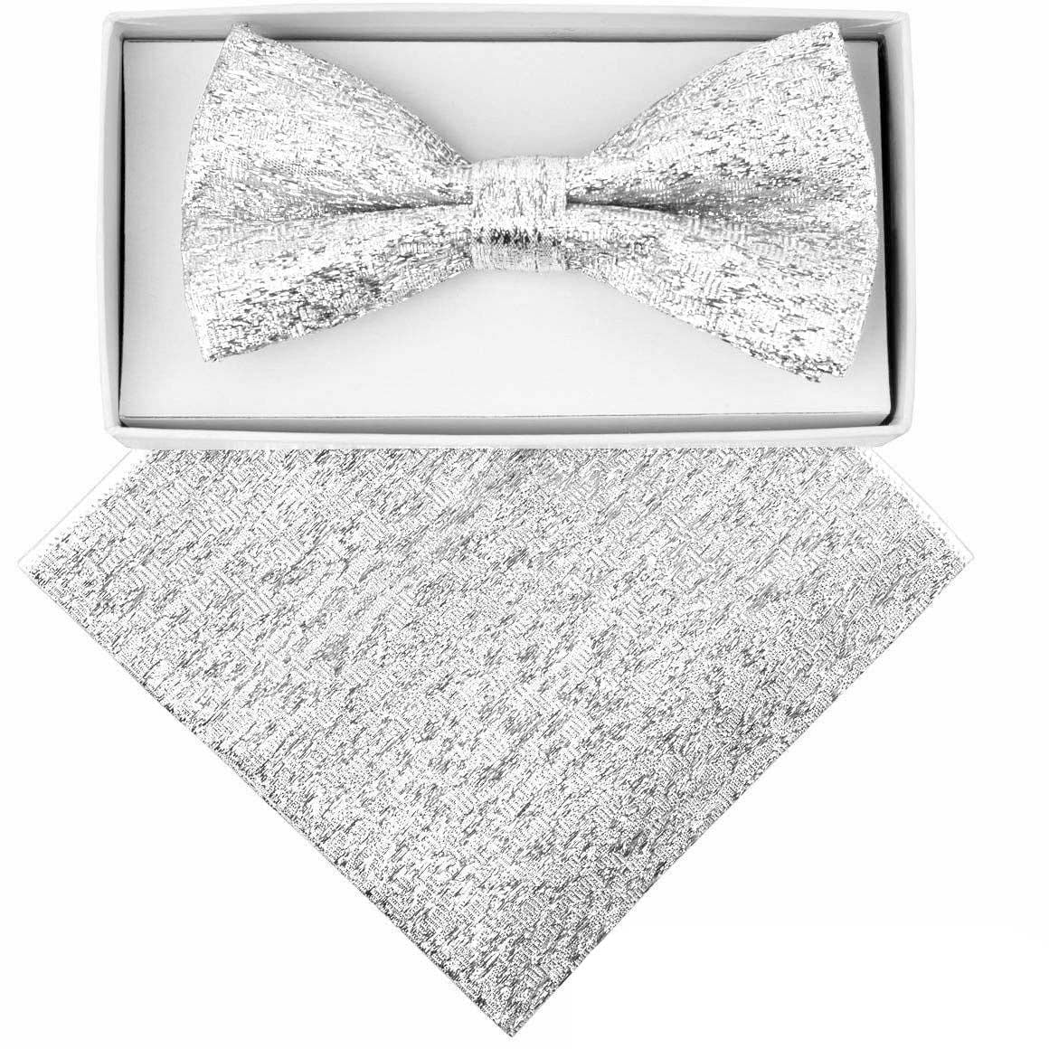 VITTORIO FARINA Rhinestone Bowtie & Pocket Square