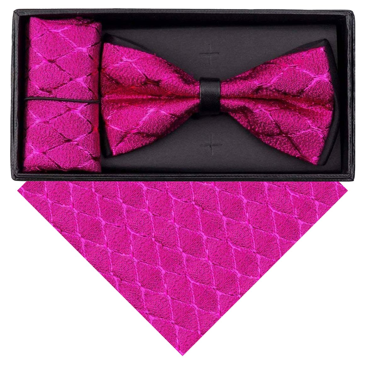 VITTORIO FARINA Rhinestone Bowtie & Pocket Square