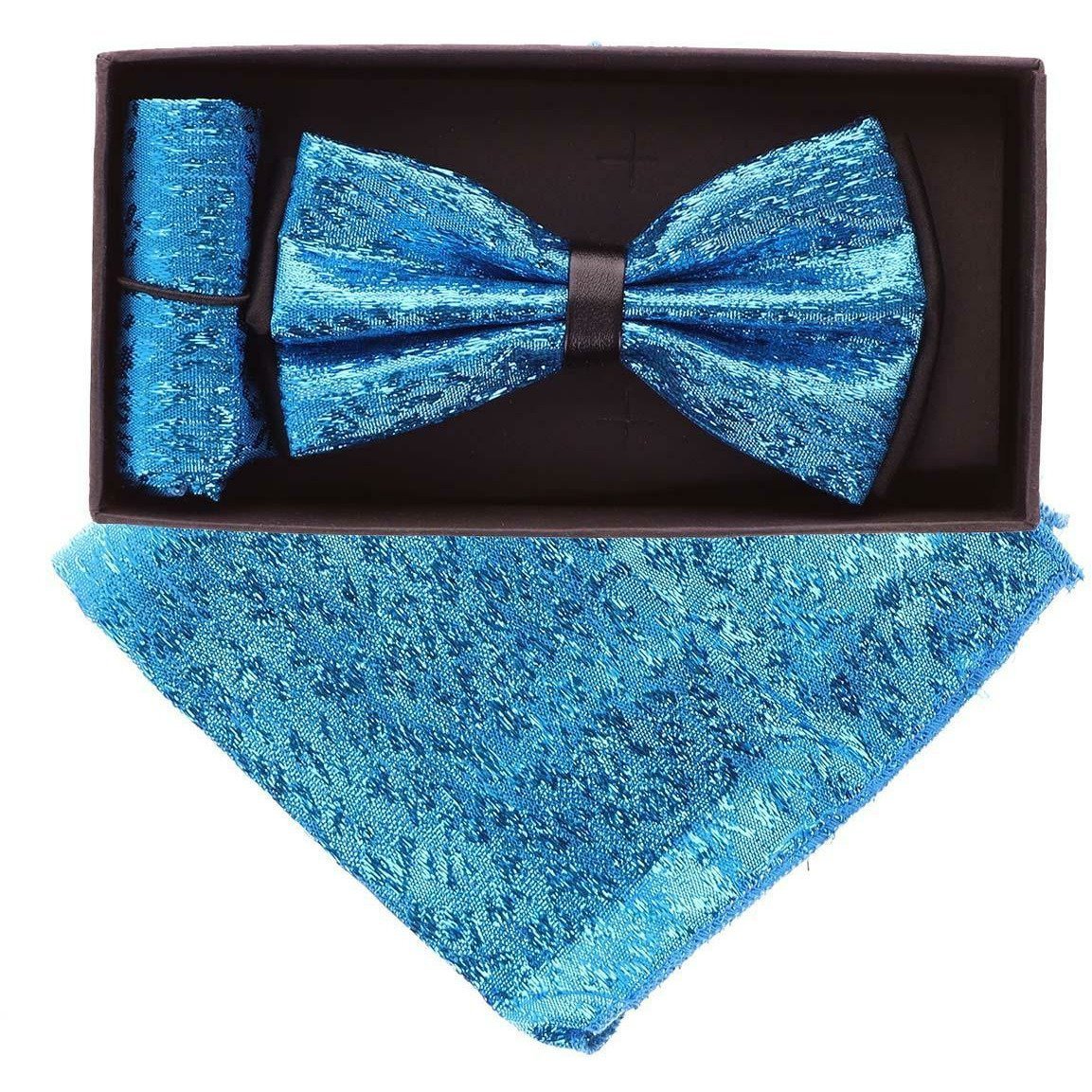 VITTORIO FARINA Rhinestone Bowtie & Pocket Square