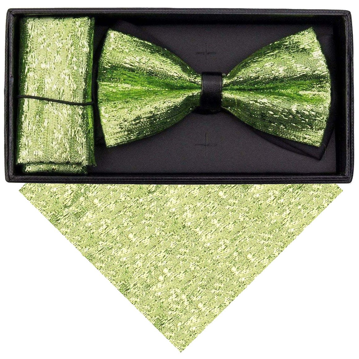 VITTORIO FARINA Rhinestone Bowtie & Pocket Square