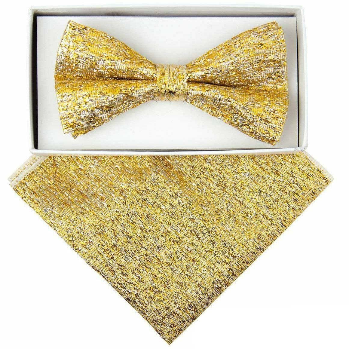 VITTORIO FARINA Rhinestone Bowtie & Pocket Square