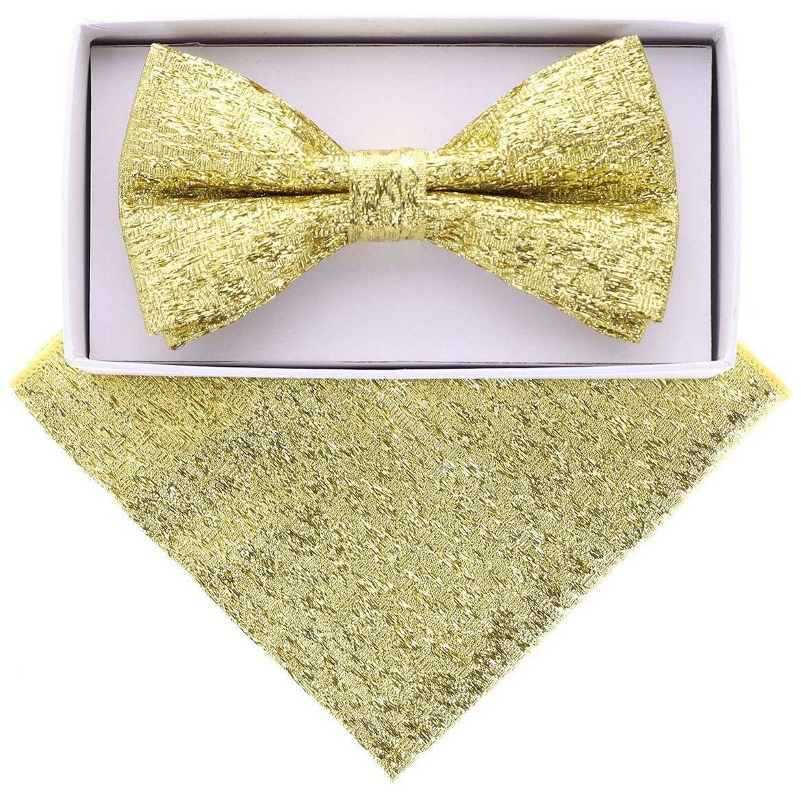 VITTORIO FARINA Rhinestone Bowtie & Pocket Square