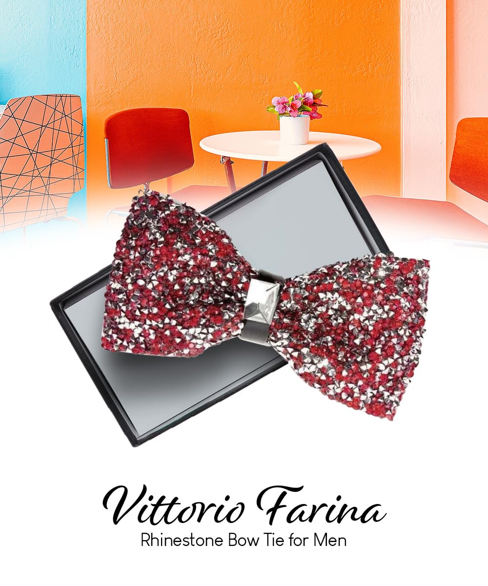 Vittorio Farina Rhinestone Bow Tie