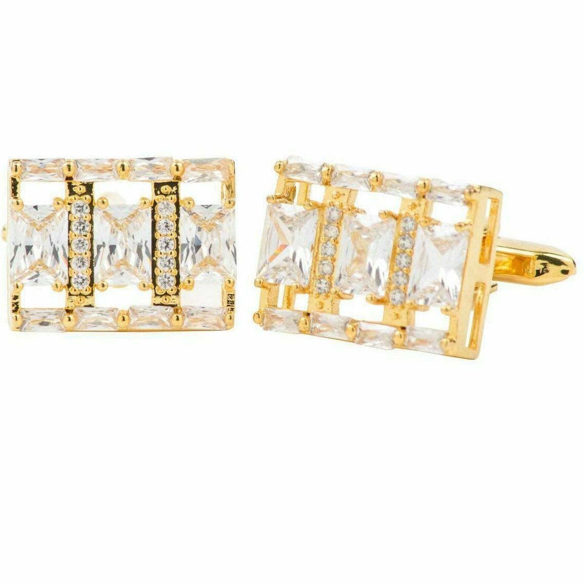 VITTORIO VICO Gold Iced Wedding Cufflinks (CL100x Series)