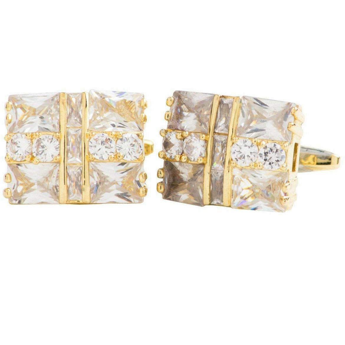 VITTORIO VICO Gold Iced Wedding Cufflinks (CL100x Series)