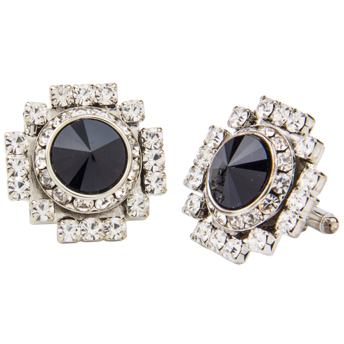 Vittorio Vico Silver Iced Wedding Cufflinks (CL105X Series)