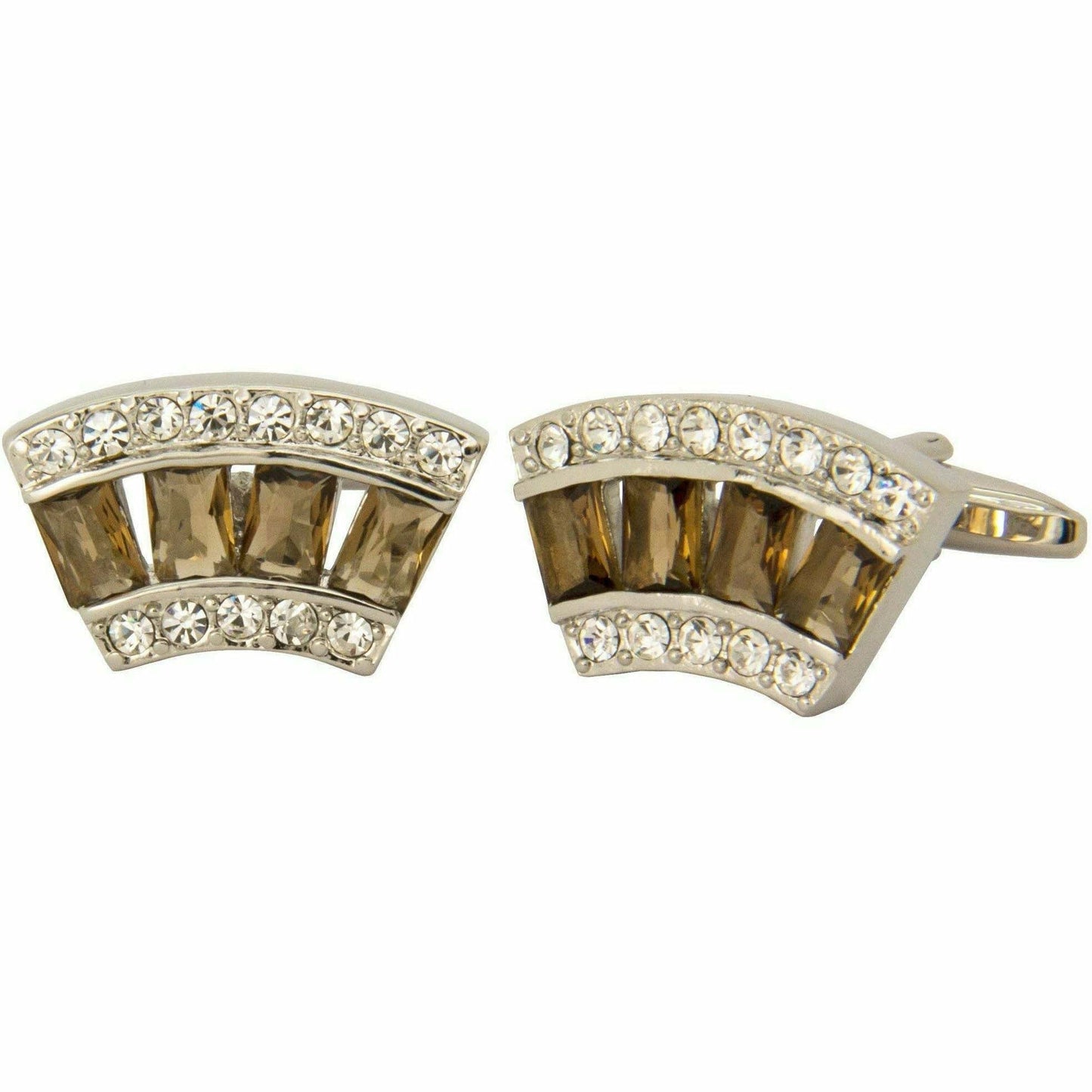 Vittorio Vico Silver Iced Wedding Cufflinks (CL105X Series)