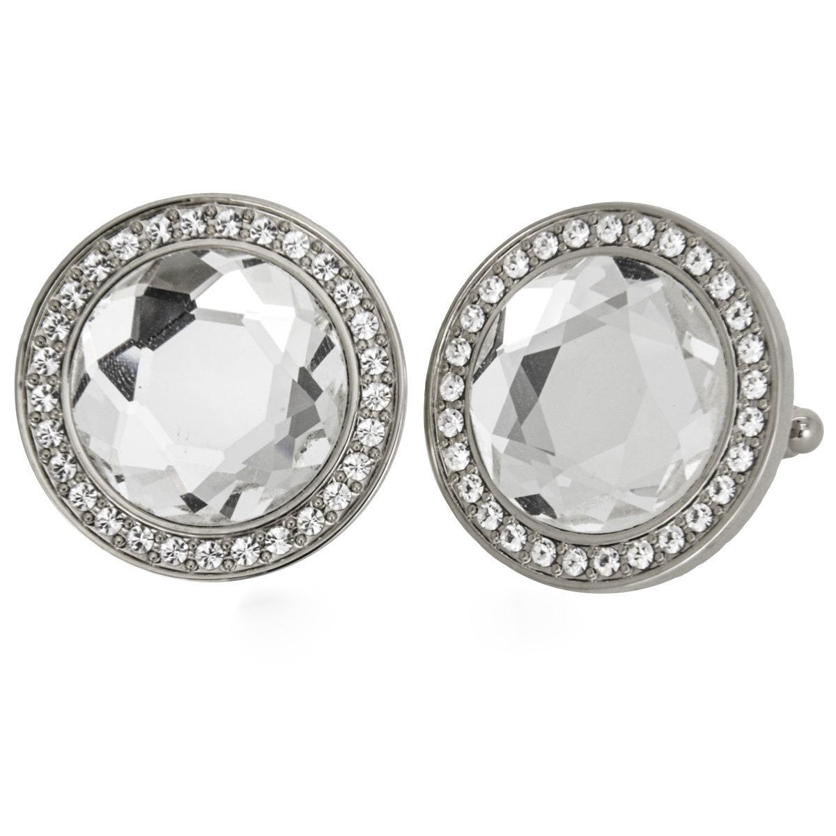 Vittorio Vico Discus Colored Crystal Bling Cufflinks (CL11XX Series)