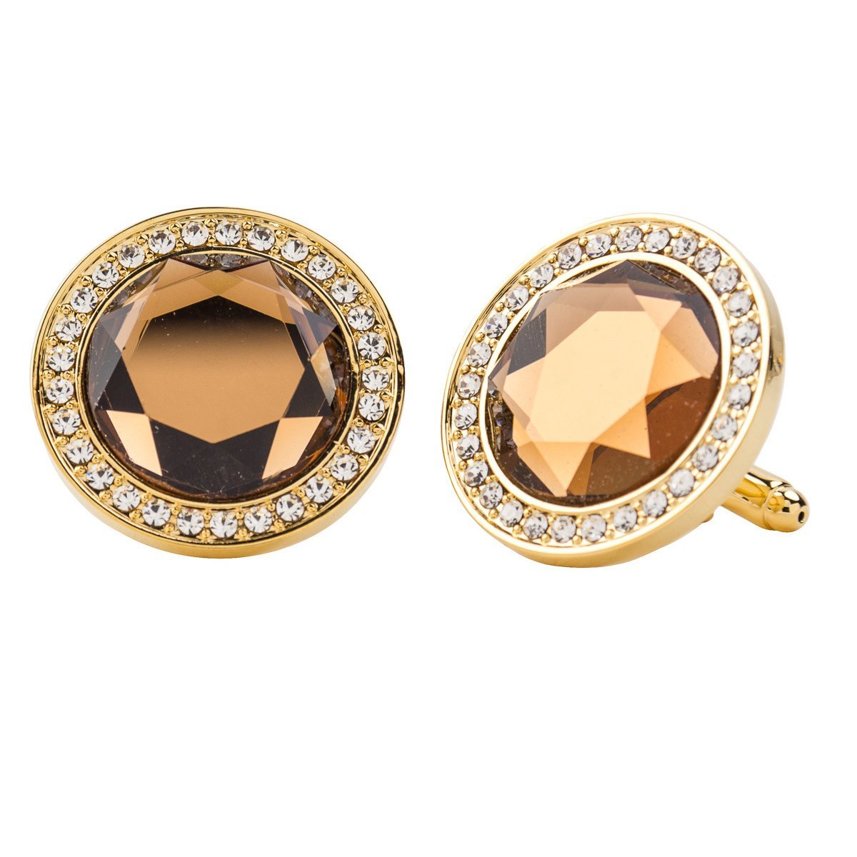 Vittorio Vico Discus Colored Crystal Bling Cufflinks (CL11XX Series)