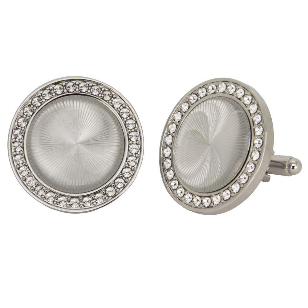 Vittorio Vico Discus Colored Crystal Bling Cufflinks (CL11XX Series)