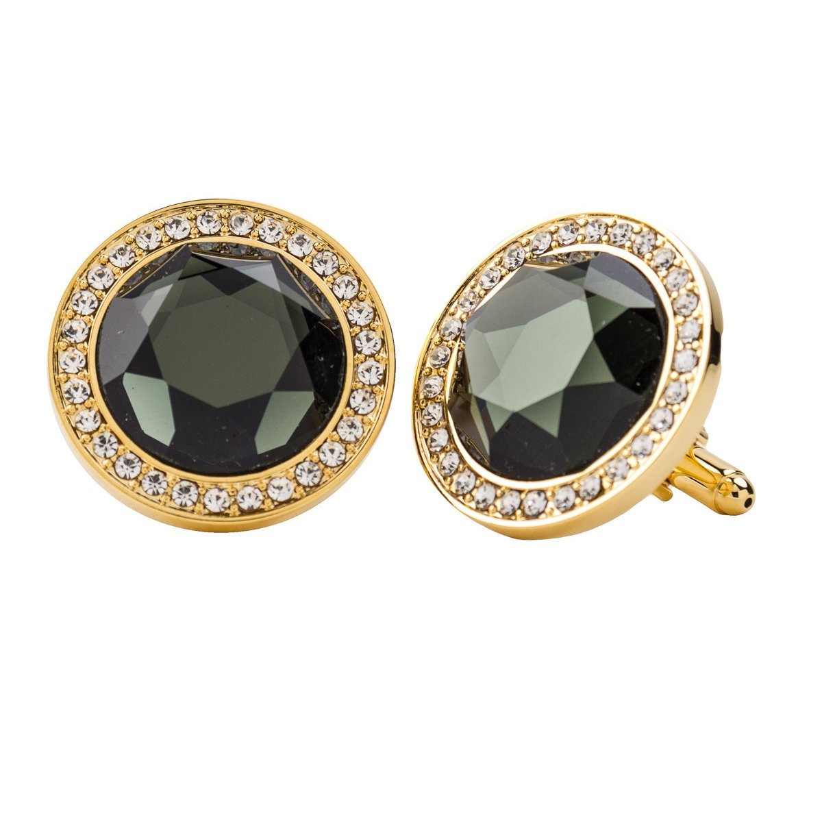 Vittorio Vico Discus Colored Crystal Bling Cufflinks (CL11XX Series)