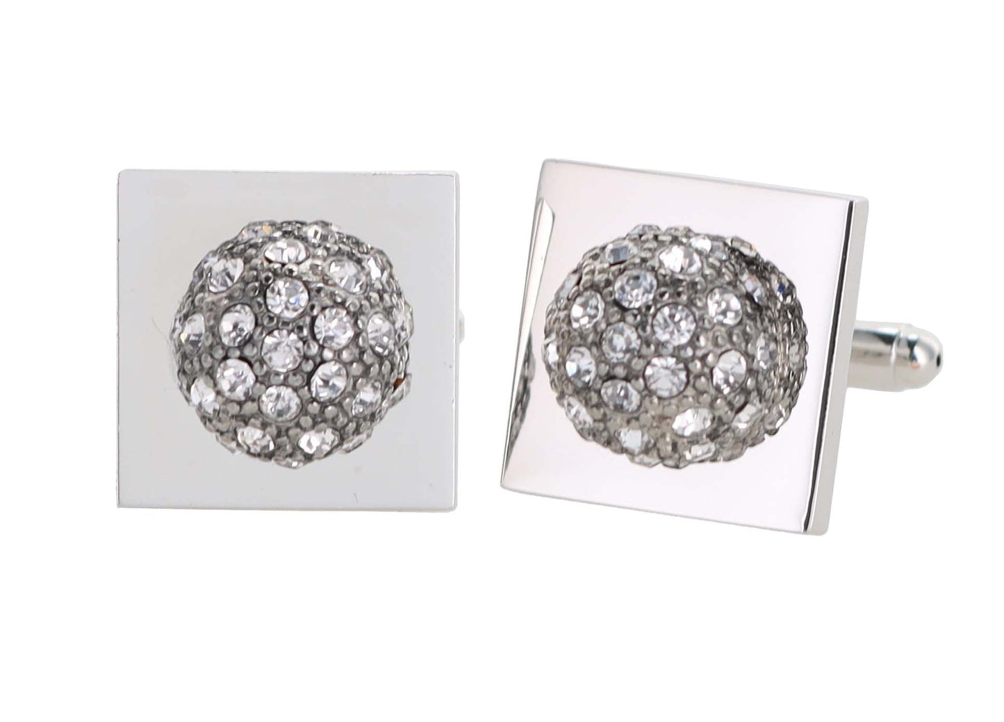 Vittorio Vico Colored Crystal Studded Flower Cufflinks (CL12XX Series)