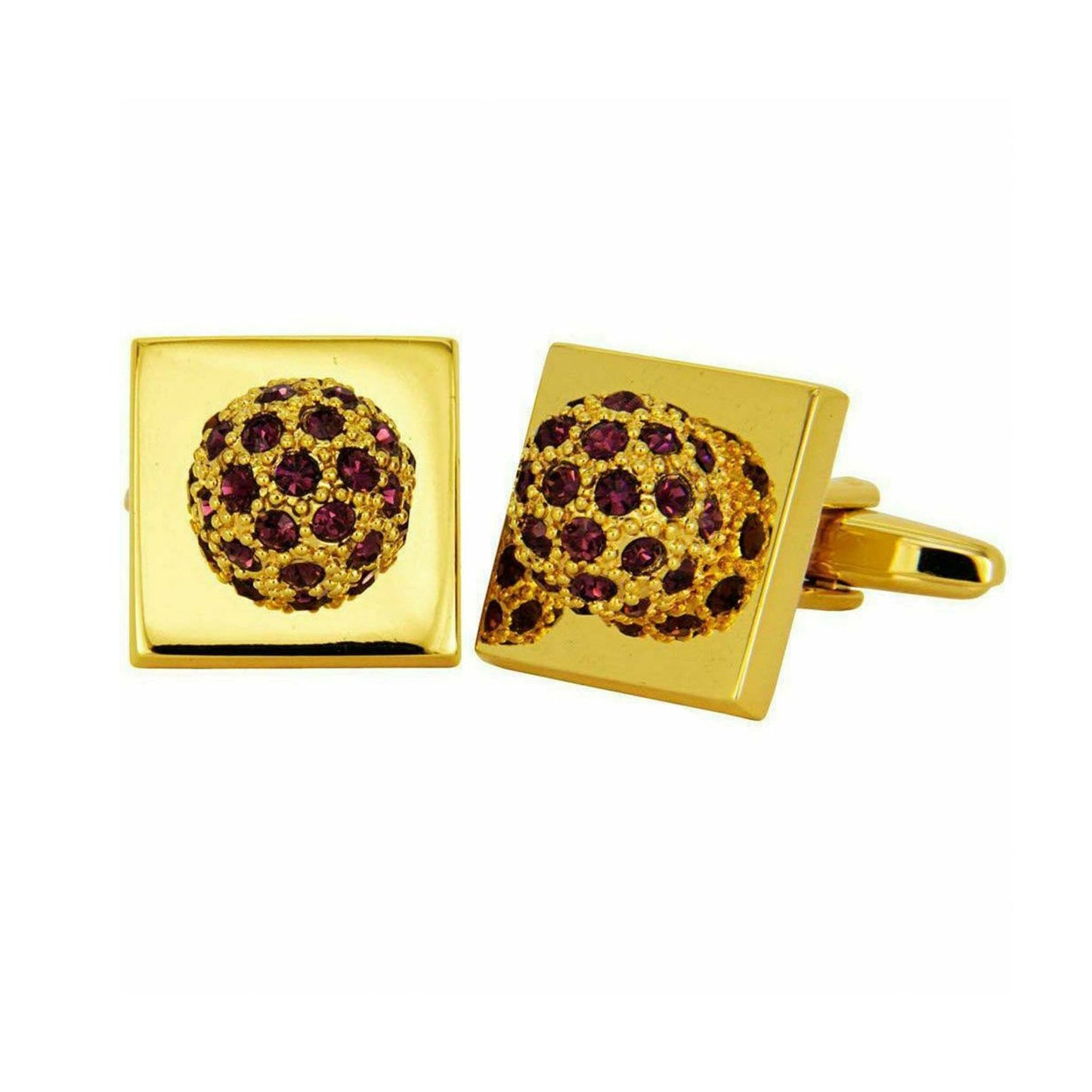 Vittorio Vico Colored Crystal Studded Flower Cufflinks (CL12XX Series)