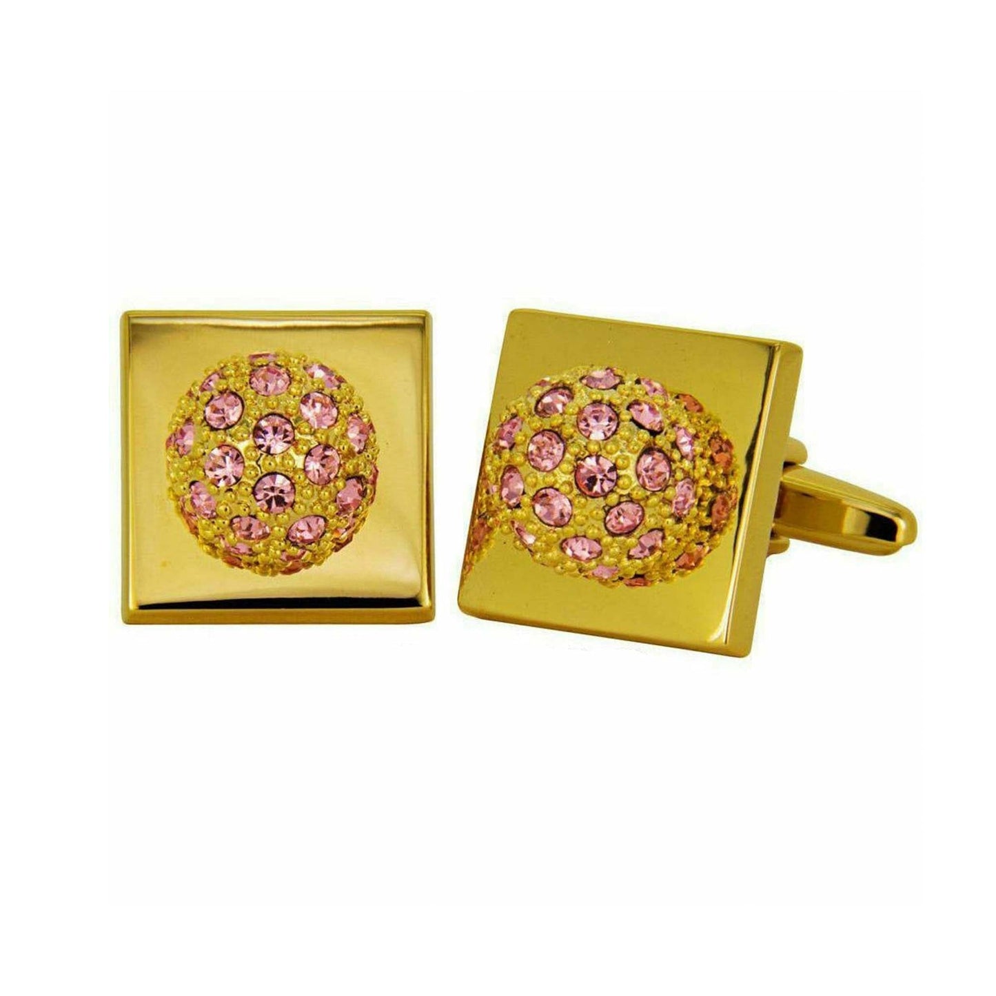 Vittorio Vico Colored Crystal Studded Flower Cufflinks (CL12XX Series)