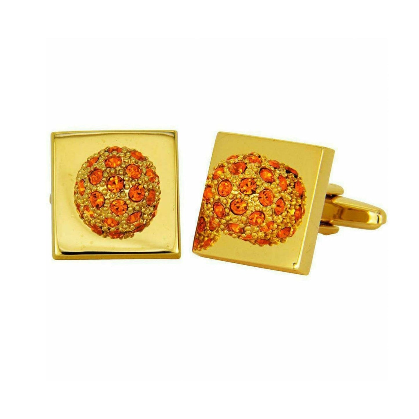 Vittorio Vico Colored Crystal Studded Flower Cufflinks (CL12XX Series)