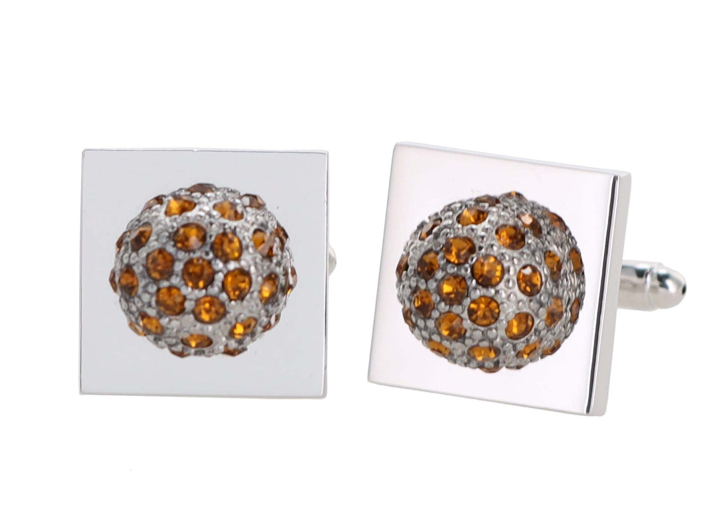 Vittorio Vico Colored Crystal Studded Flower Cufflinks (CL12XX Series)