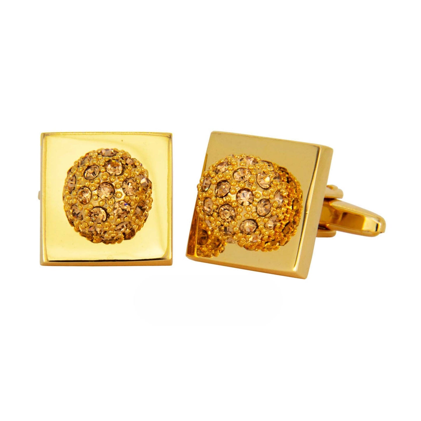 Vittorio Vico Colored Crystal Studded Flower Cufflinks (CL12XX Series)