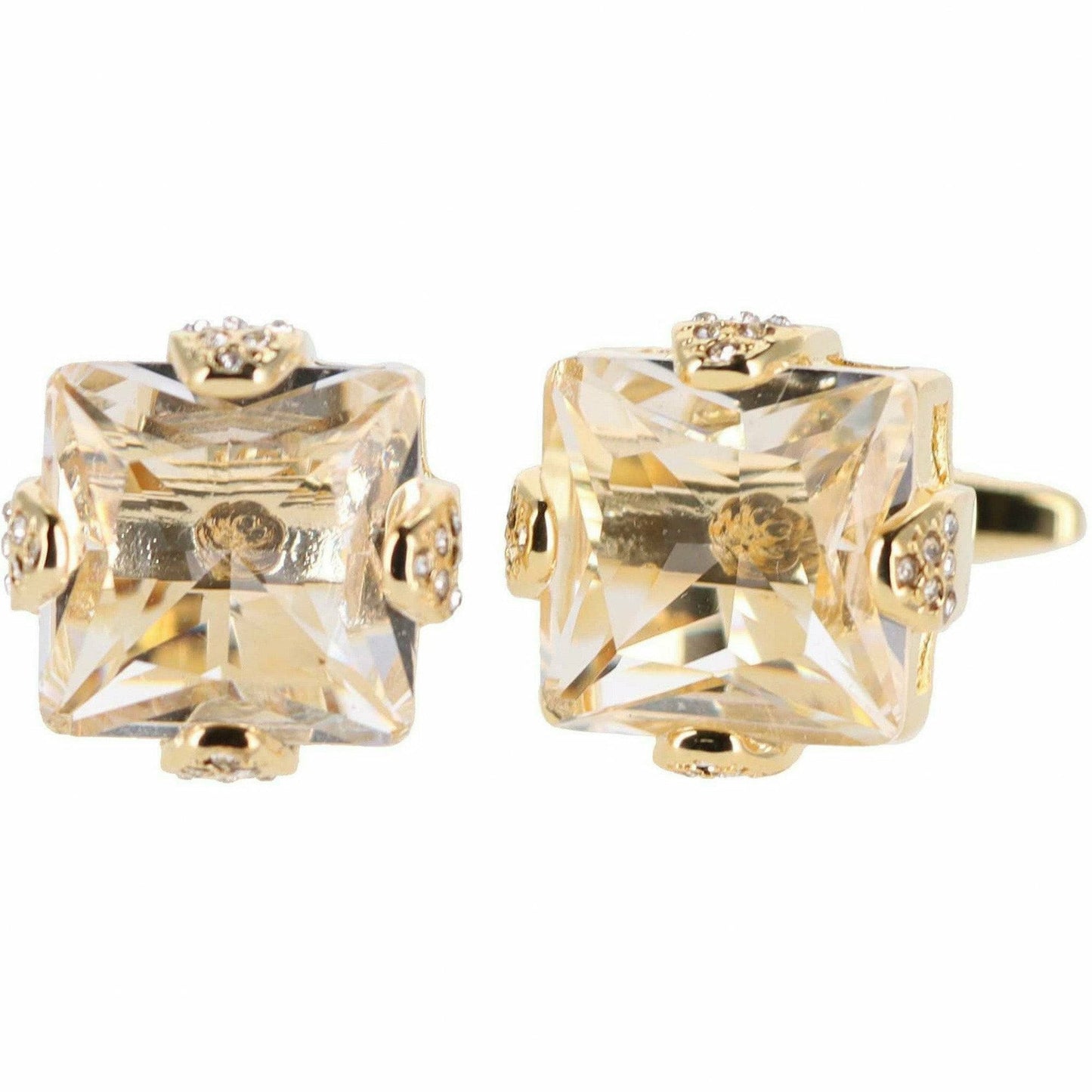 Vittorio Vico Gold & Silver Princess Cut Cufflinks (CL13XX Series)