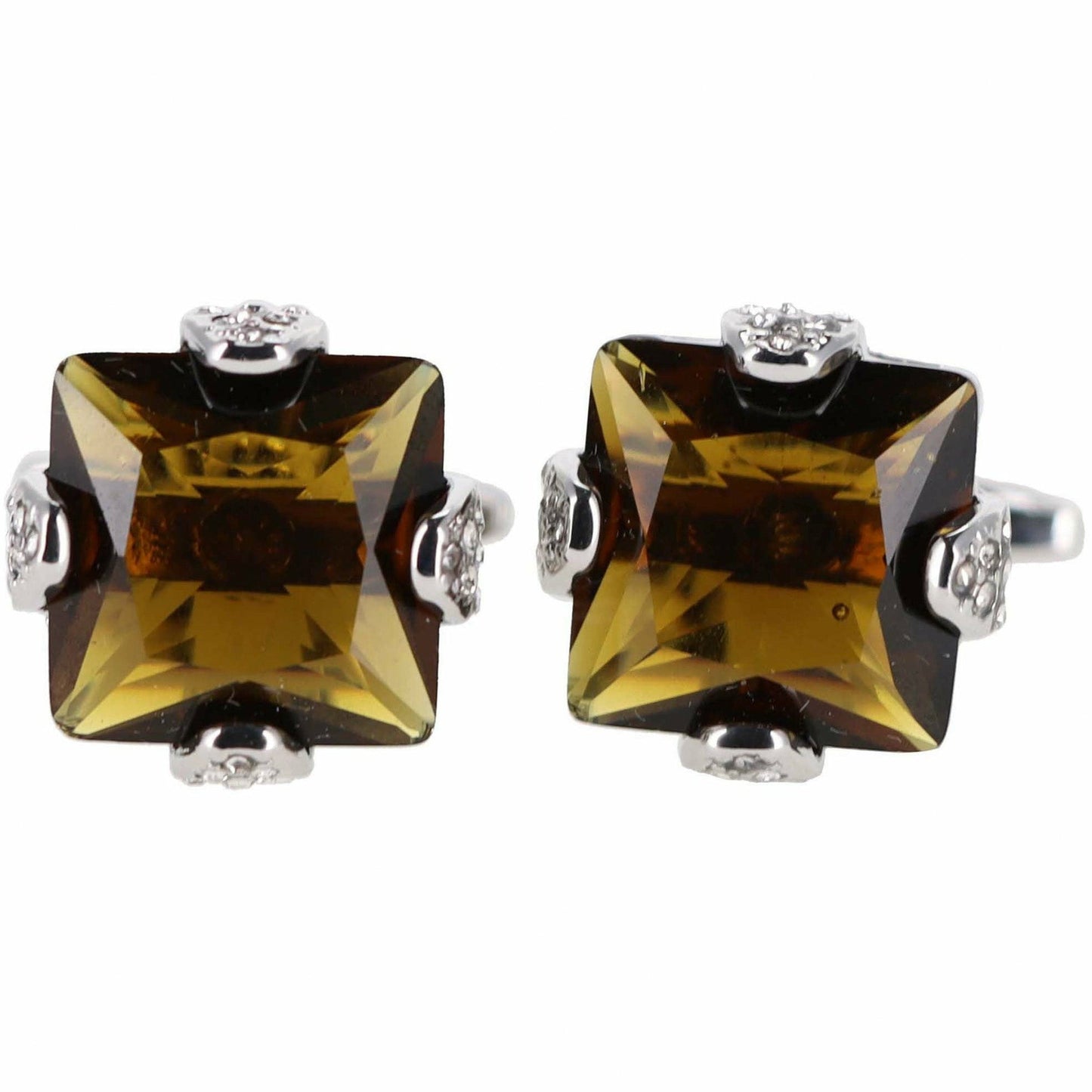 Vittorio Vico Gold & Silver Princess Cut Cufflinks (CL13XX Series)