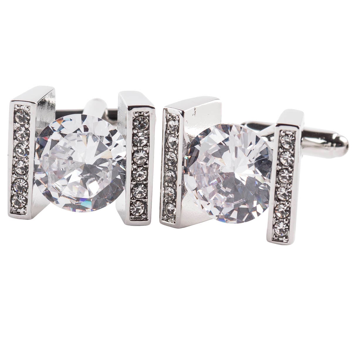 Vittorio Vico Colored Crystal Princess Cut Cufflinks (CL14XX Series)