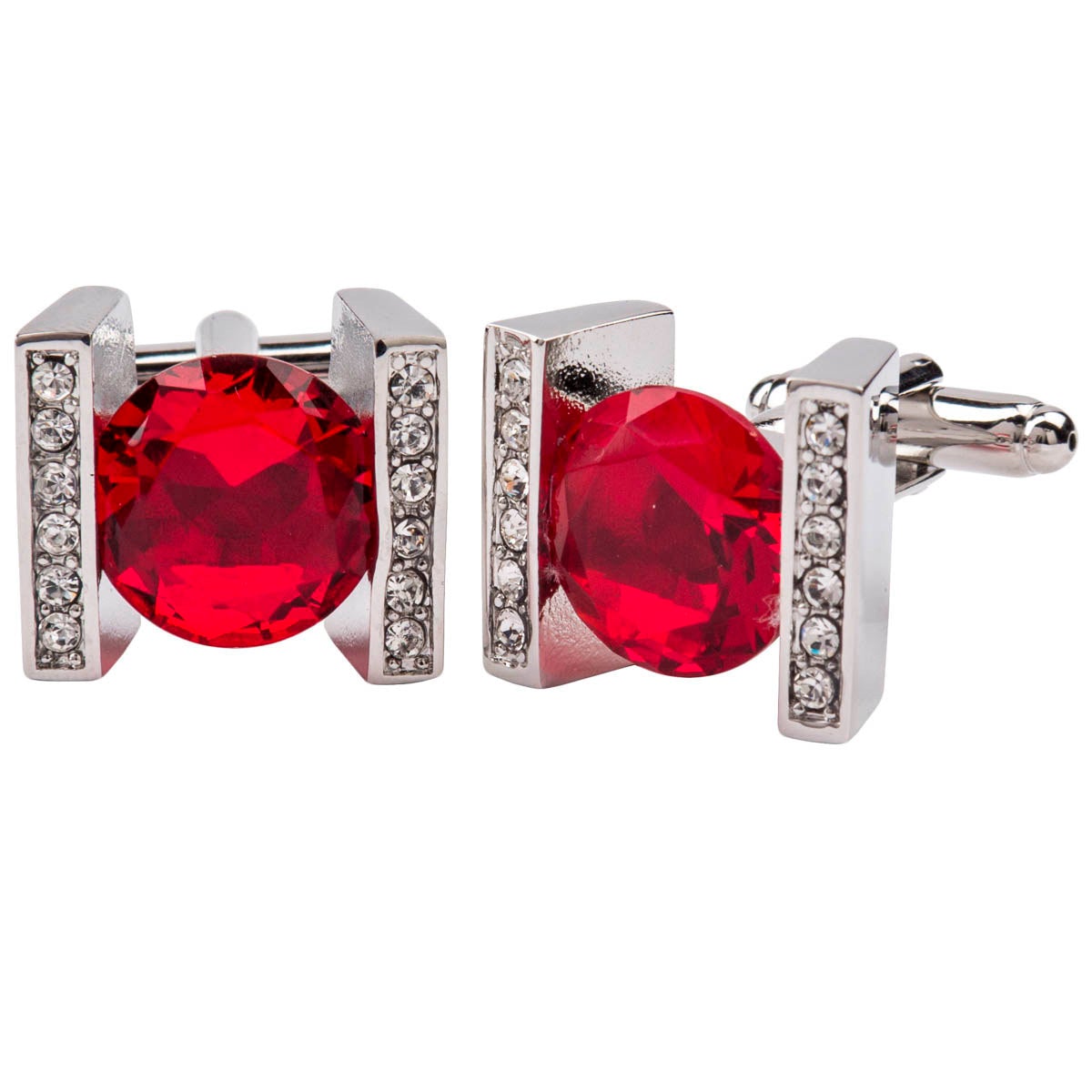 Vittorio Vico Colored Crystal Princess Cut Cufflinks (CL14XX Series)