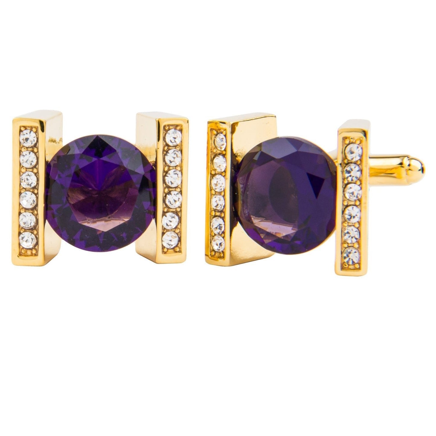 Vittorio Vico Colored Crystal Princess Cut Cufflinks (CL14XX Series)