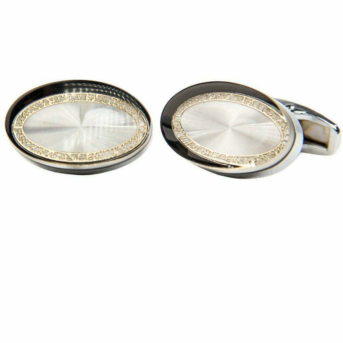 Vittorio Vico Gold & Silver Oversized Cufflinks (CL2000 Series)