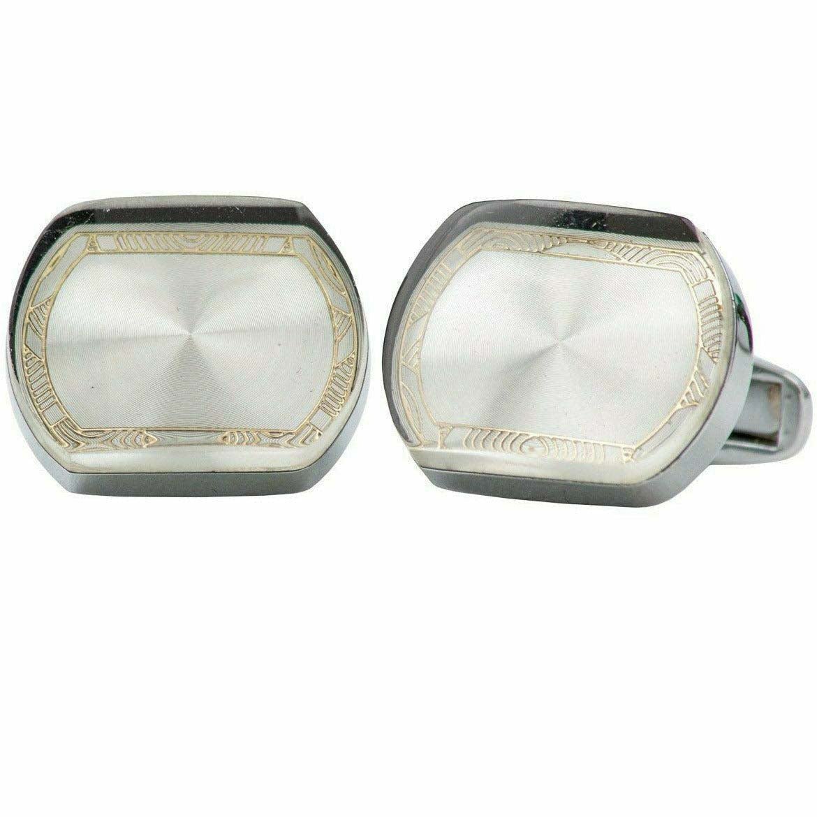 Vittorio Vico Gold & Silver Oversized Cufflinks (CL2000 Series)