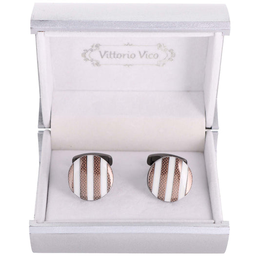 Vittorio Vico Gold & Silver Oversized Cufflinks (CL2000 Series)