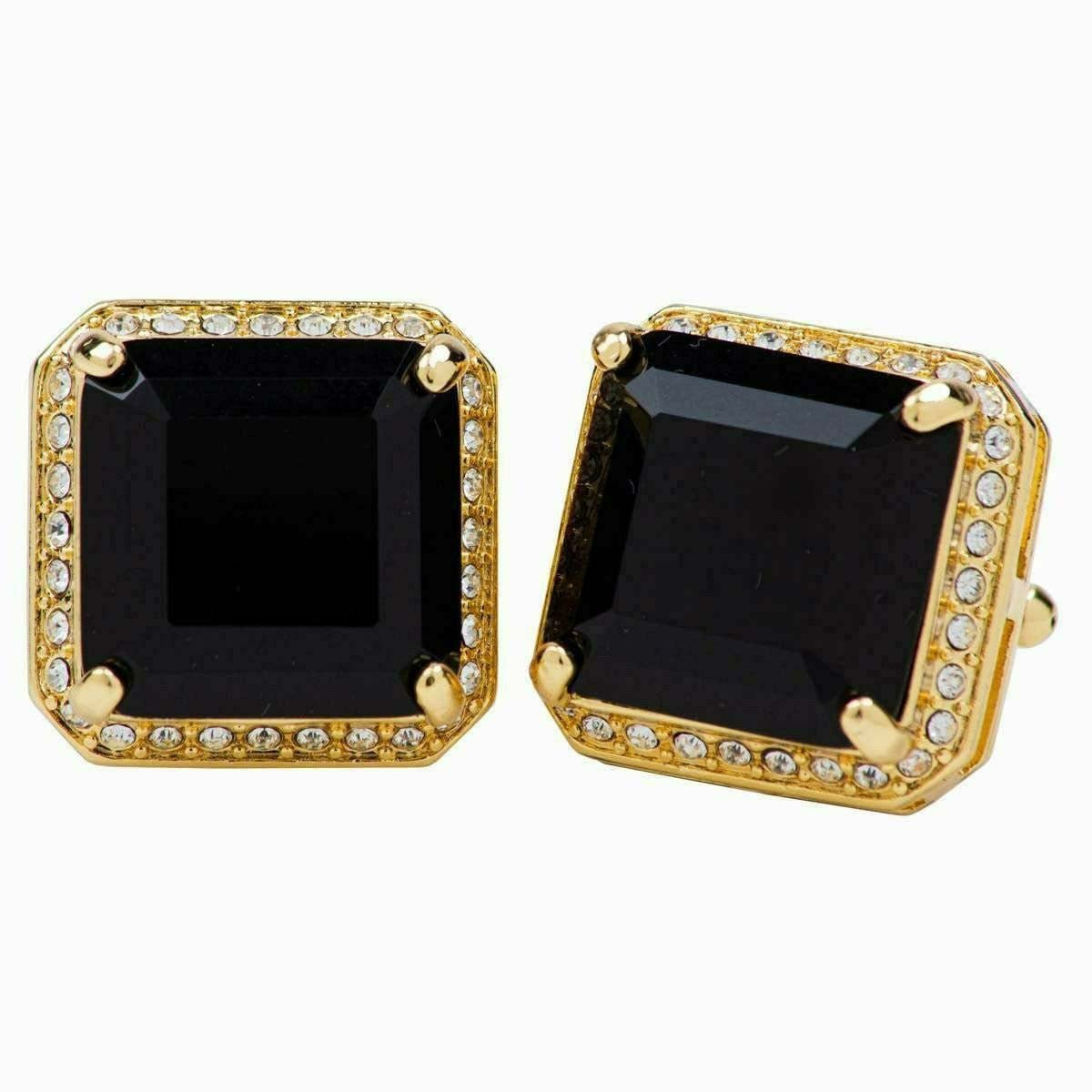 Vittorio Vico Big Square Colored Crystal Cufflinks (CL 70XX)