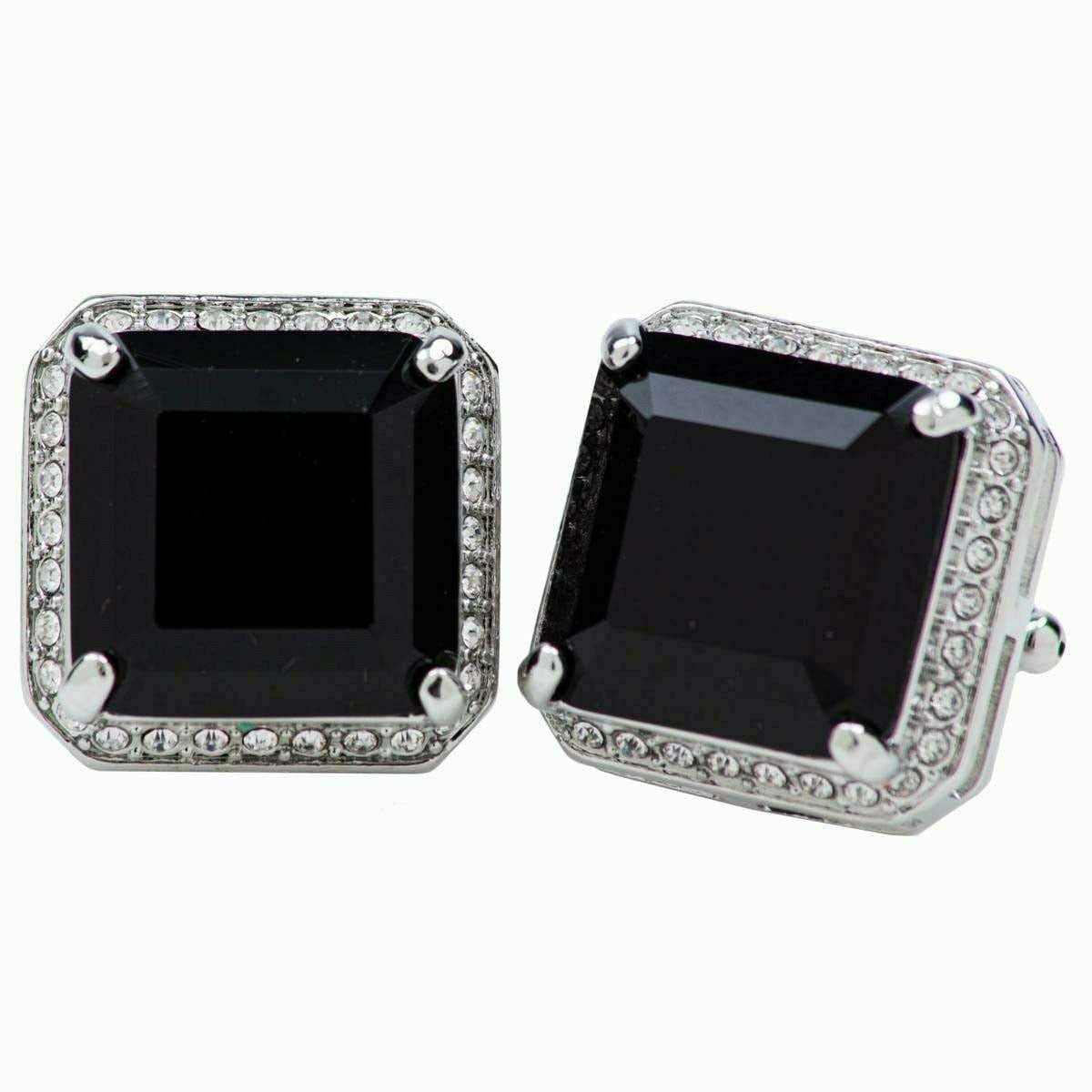 Vittorio Vico Big Square Colored Crystal Cufflinks (CL 70XX)