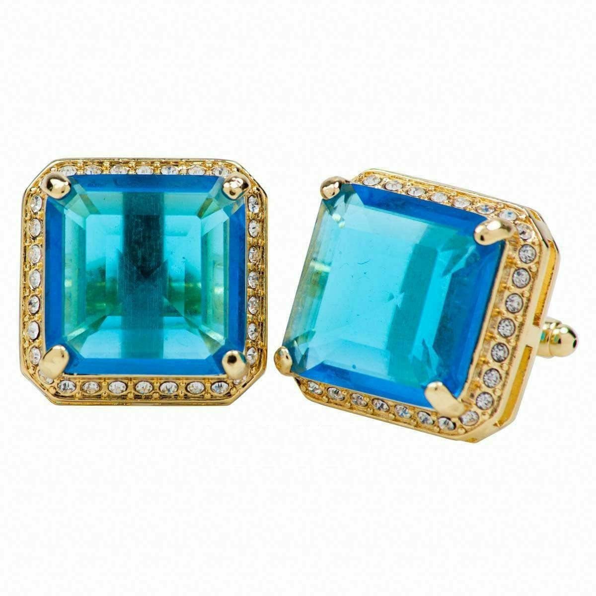 Vittorio Vico Big Square Colored Crystal Cufflinks (CL 70XX)