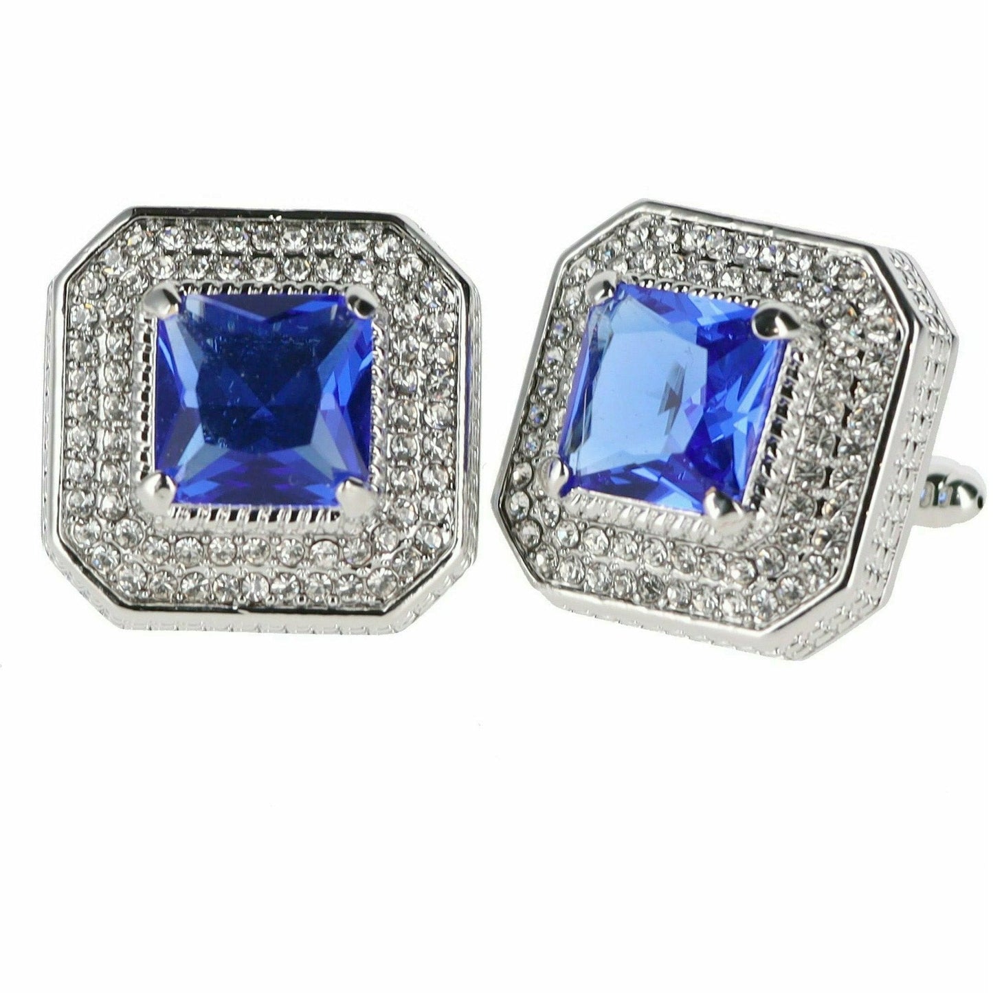 Vittorio Vico Square Colored Crystal Diamond Set Cufflinks (CL 71XX)