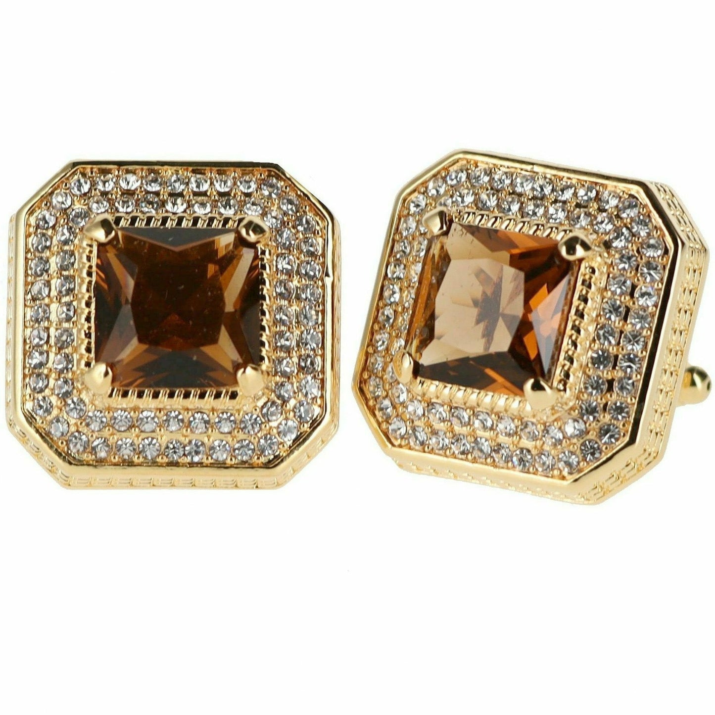 Vittorio Vico Square Colored Crystal Diamond Set Cufflinks (CL 71XX)