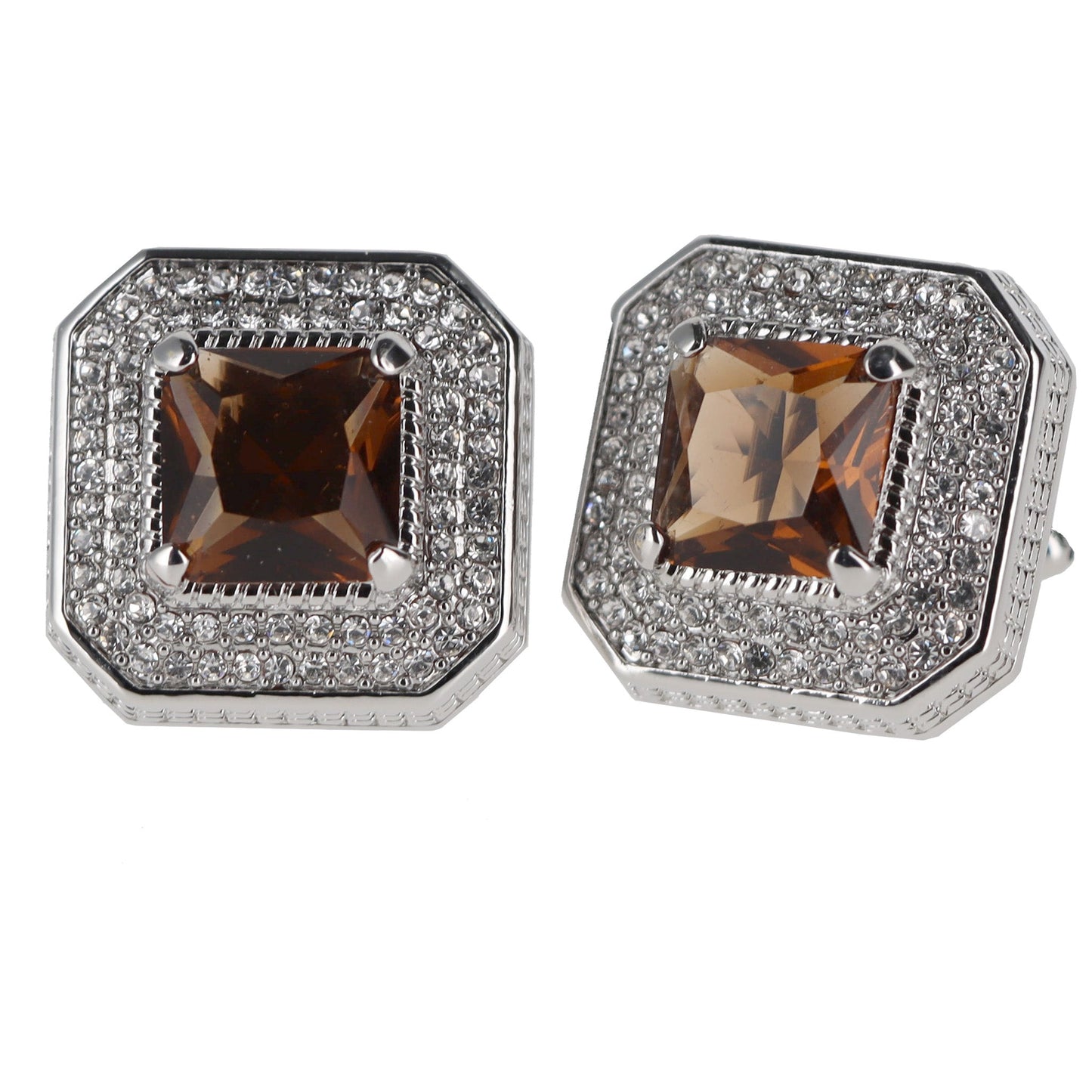 Vittorio Vico Square Colored Crystal Diamond Set Cufflinks (CL 71XX)