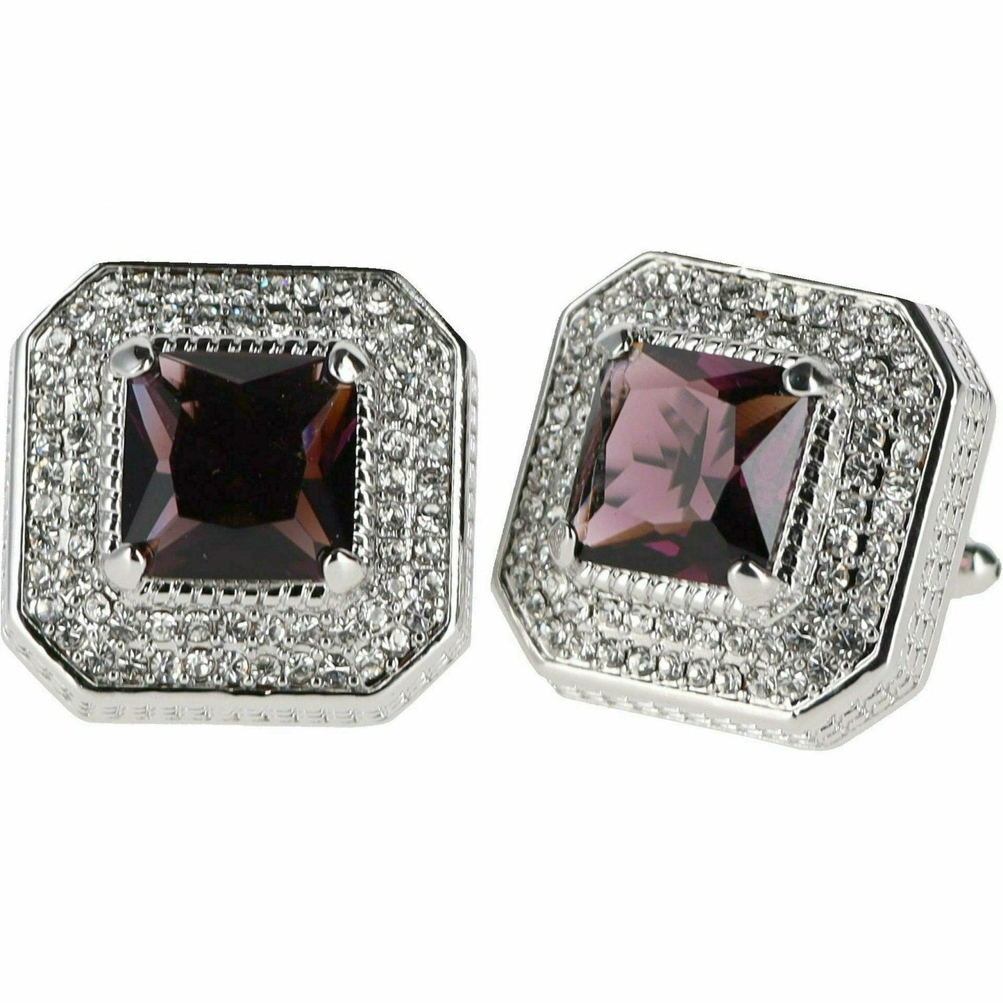 Vittorio Vico Square Colored Crystal Diamond Set Cufflinks (CL 71XX)