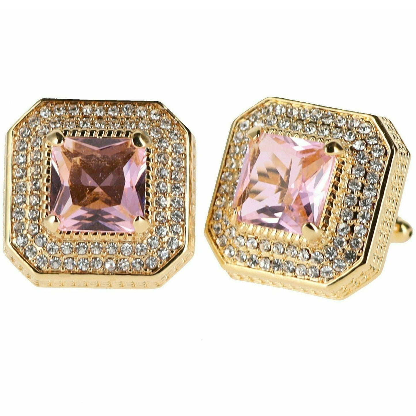 Vittorio Vico Square Colored Crystal Diamond Set Cufflinks (CL 71XX)