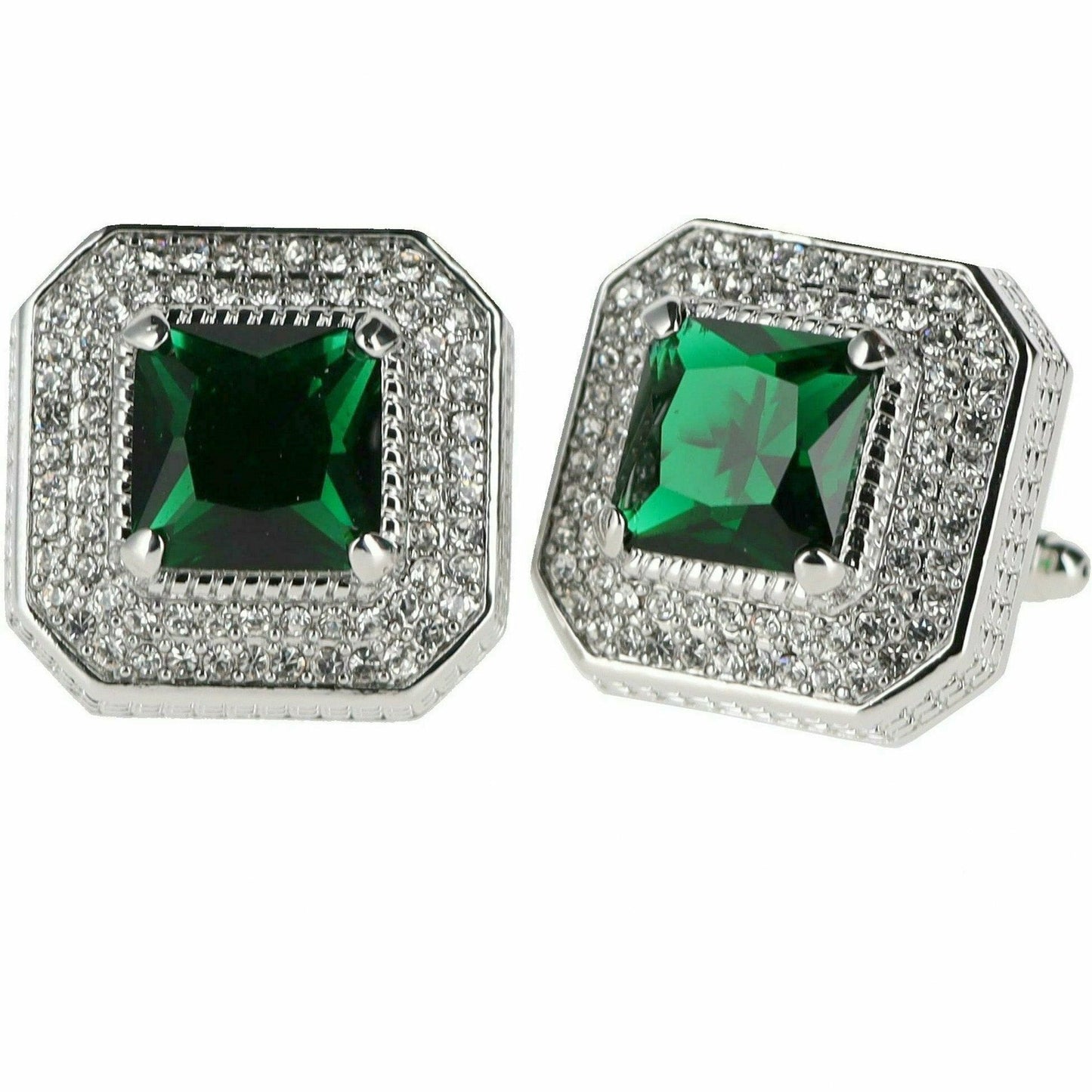 Vittorio Vico Square Colored Crystal Diamond Set Cufflinks (CL 71XX)