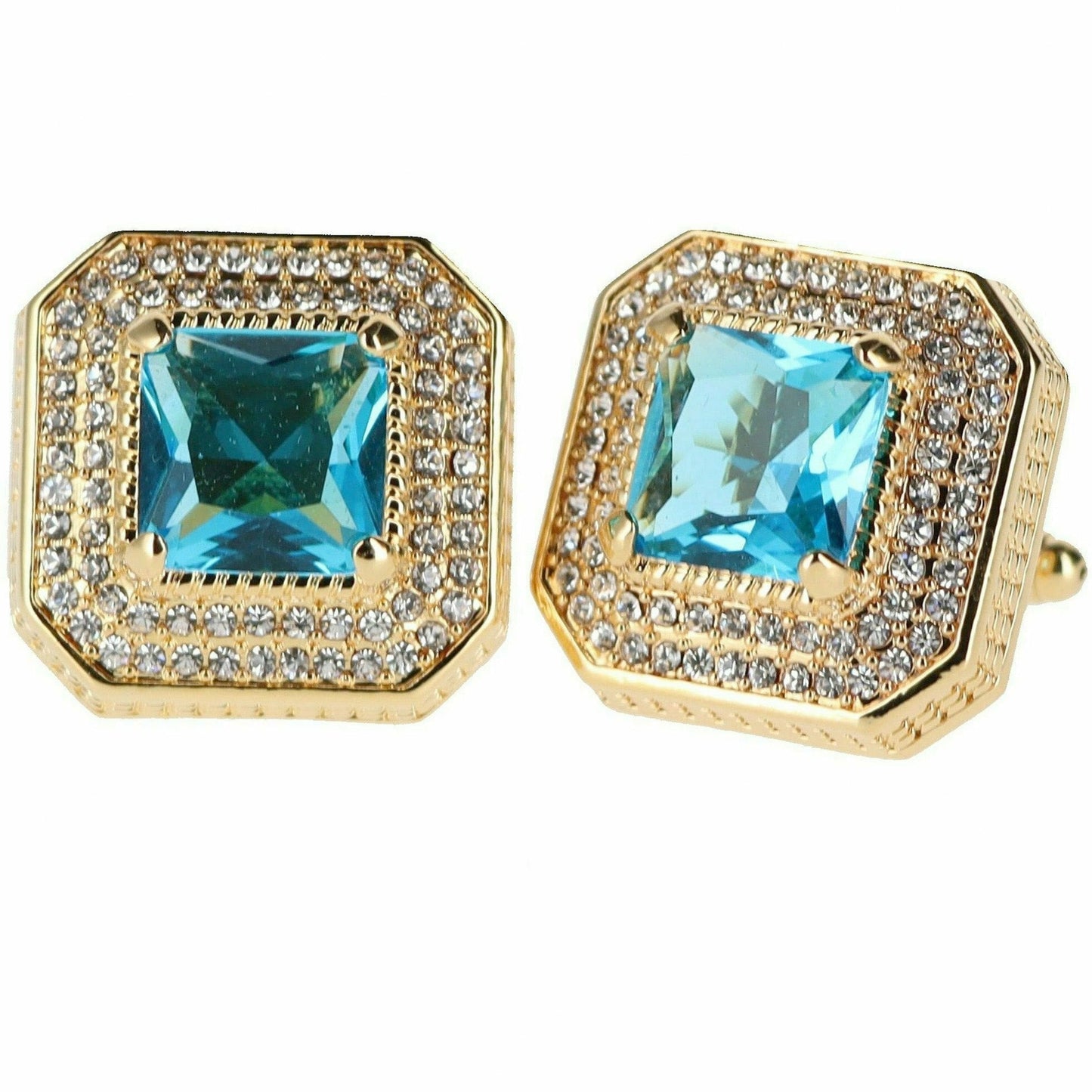 Vittorio Vico Square Colored Crystal Diamond Set Cufflinks (CL 71XX)