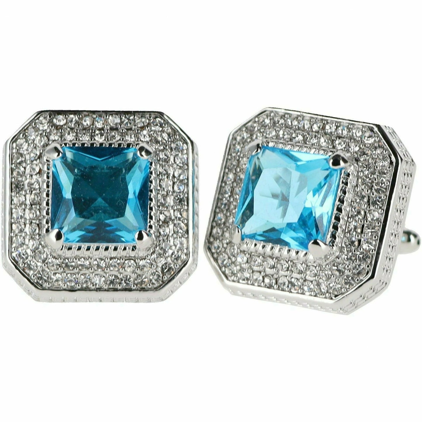 Vittorio Vico Square Colored Crystal Diamond Set Cufflinks (CL 71XX)