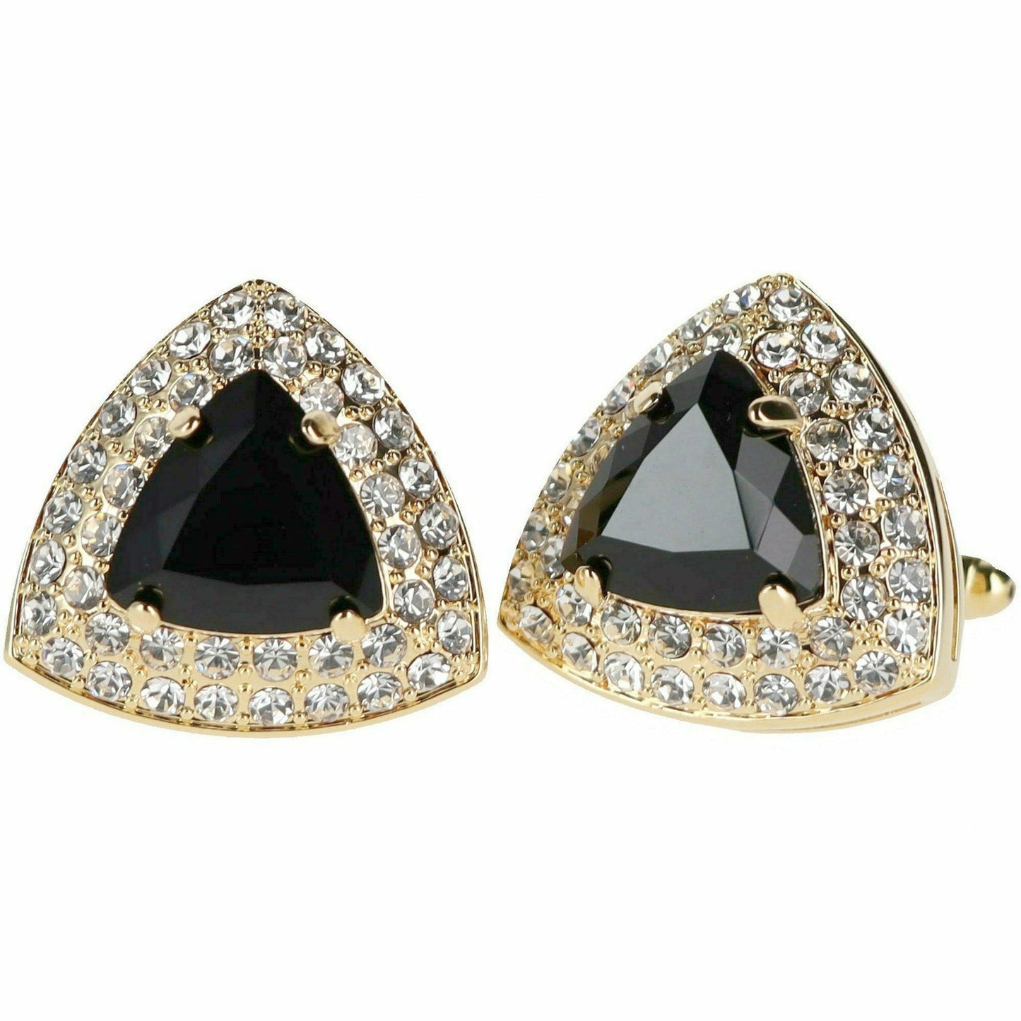 Vittorio Vico Triangular Crystal Diamond Set Cufflinks (CL 72XX)