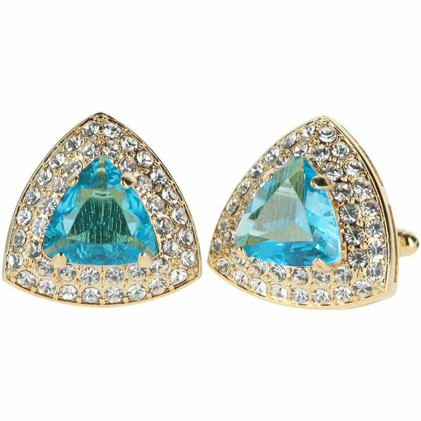 Vittorio Vico Triangular Crystal Diamond Set Cufflinks (CL 72XX)