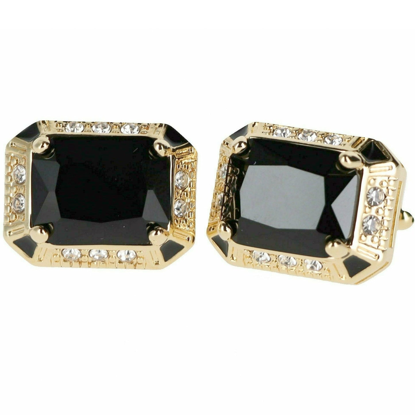 Vittorio Vico Big Rectangular Colored Crystal Cufflinks (CL73XX)